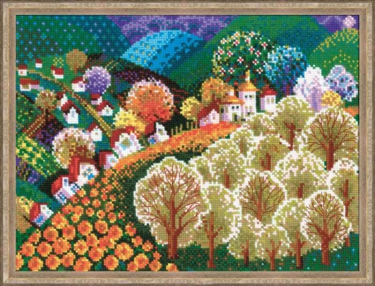 Набор для вышивания риолис 1358 сказочная долина, 40*30 см