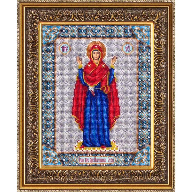 Набор для вышивания бисером паутинка б-1028 пресвятая богородица нерушимая стена, 20*25 см