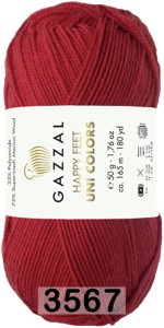 Пряжа Gazzal Happy Feet Unicolor