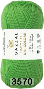 Пряжа Gazzal Happy Feet Unicolor