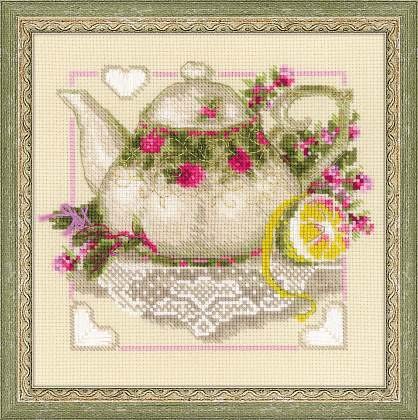 Набор для вышивания риолис 1477 чай с лимоном, 20*20 см