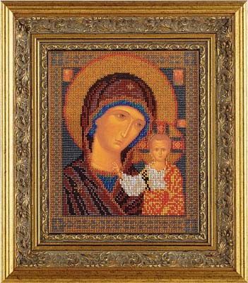 Набор для вышивания бисером радуга бисера в-148 казанская богородица, 19*23 см