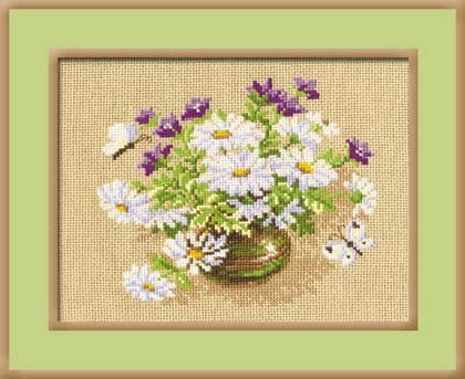 Набор для вышивания риолис 768 букет полевых цветов, 30*24 см