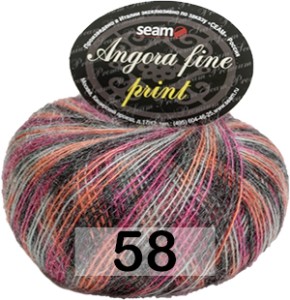 Пряжа Сеам Angora Fine Print