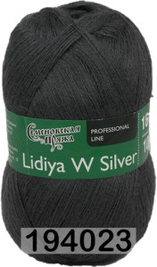 Пряжа Семеновская Lidiya W silver / Лидия ЧШ сильвер