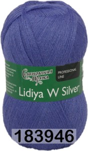 Пряжа Семеновская Lidiya W silver / Лидия ЧШ сильвер