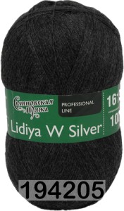 Пряжа Семеновская Lidiya W silver / Лидия ЧШ сильвер